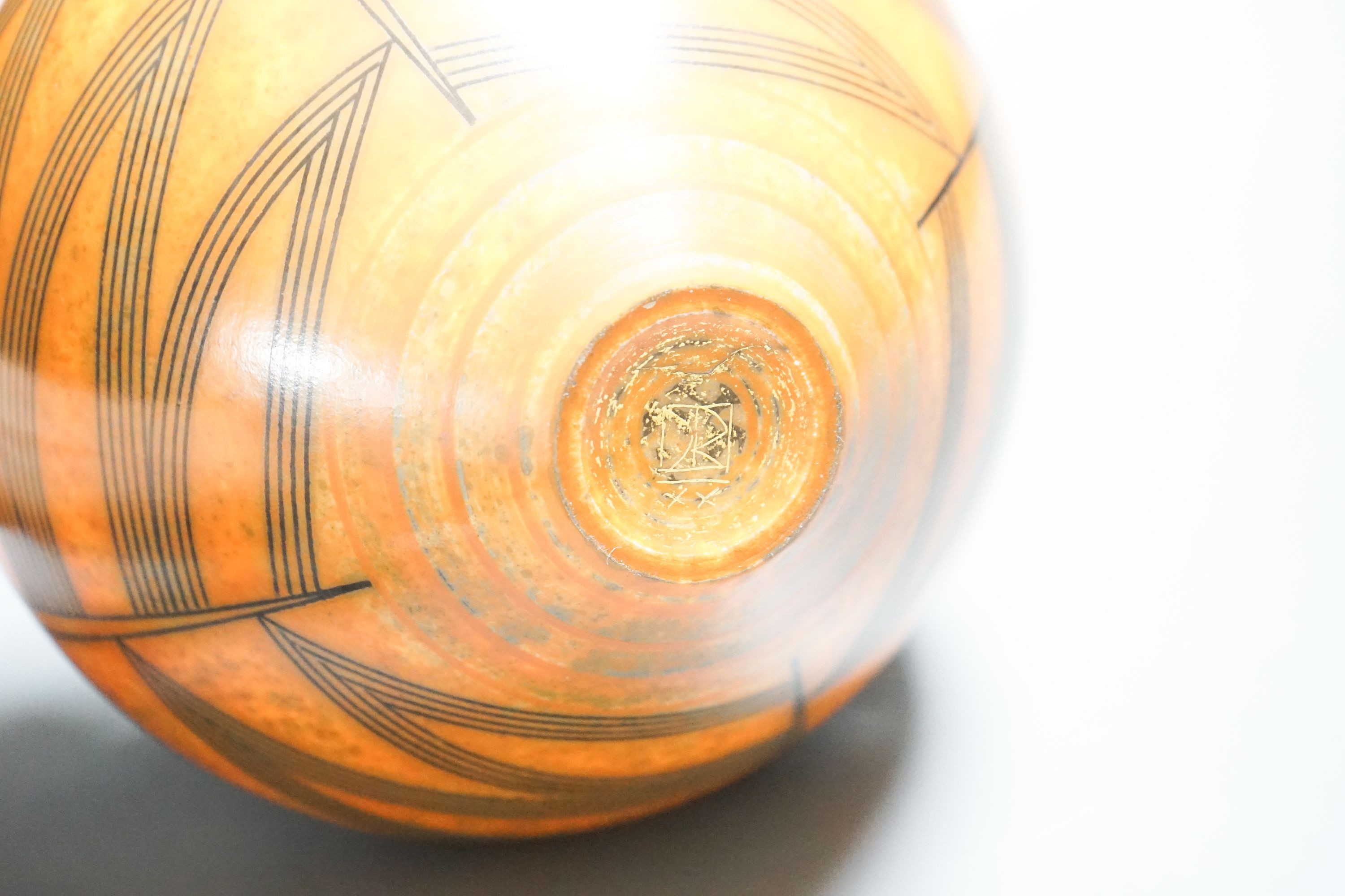 Duncan Ross (b.1943), a burnished terra-sigillata globular vase 21cm wide, 19cm high